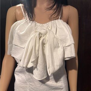 Elegant White Ruffle Top